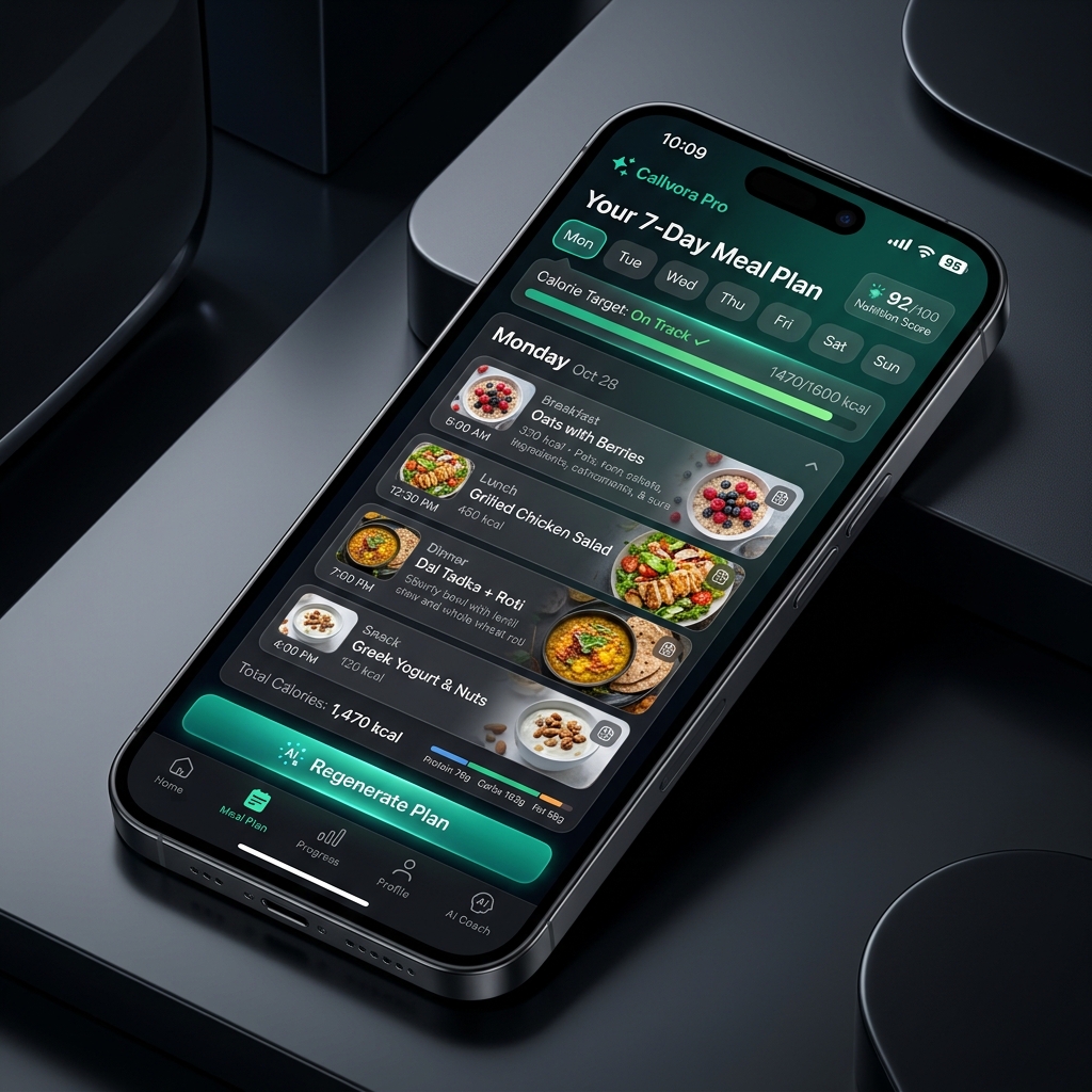 Calivora Pro AI Meal Plan — 7-day personalised meal planner